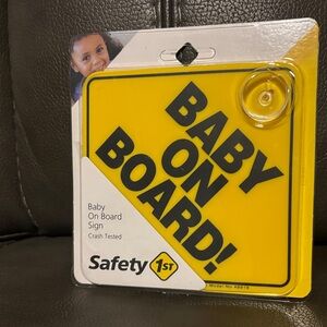 Safety 1st Yellow Baby On Board Sign